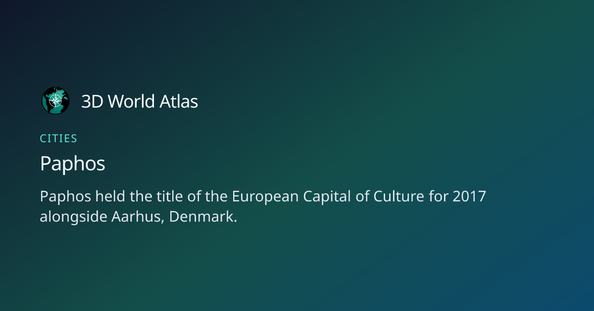 Fun fact about Paphos - 3D World Atlas | 3D World Atlas