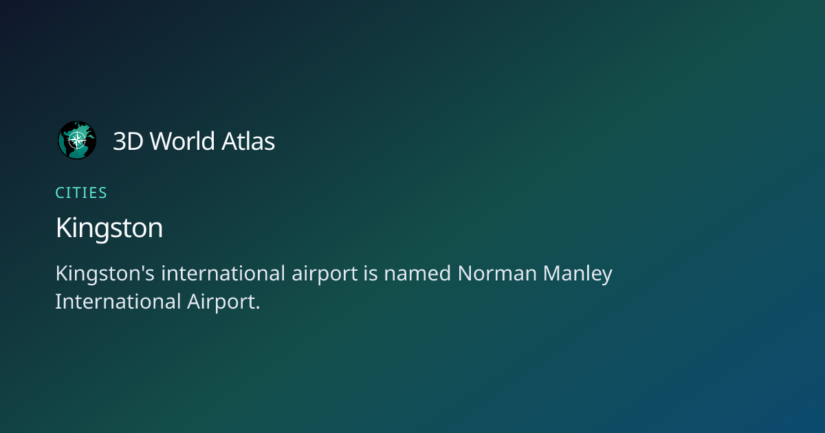 Fun fact about Kingston - 3D World Atlas | 3D World Atlas