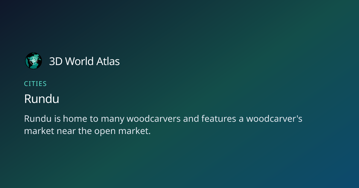 Fun fact about Rundu - 3D World Atlas | 3D World Atlas