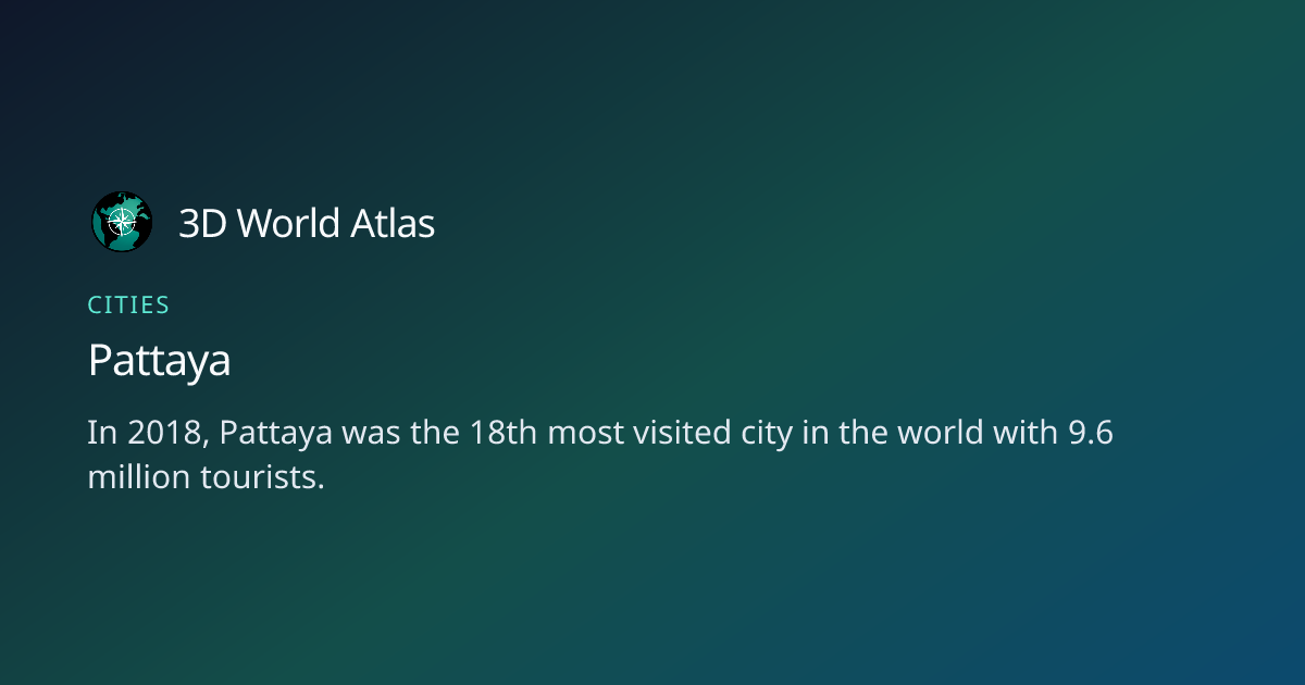 Fun fact about Pattaya - 3D World Atlas | 3D World Atlas