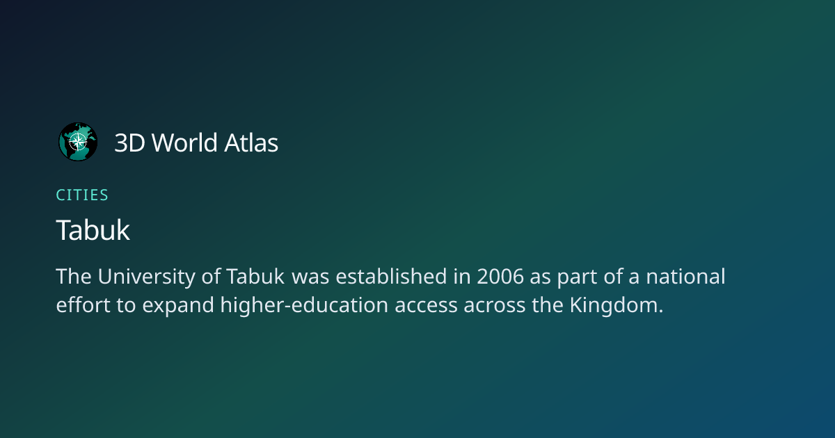 Fun fact about Tabuk - 3D World Atlas | 3D World Atlas