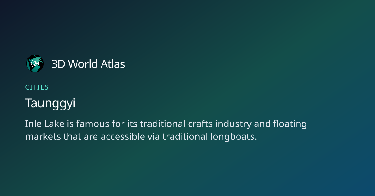 Fun fact about Taunggyi - 3D World Atlas | 3D World Atlas