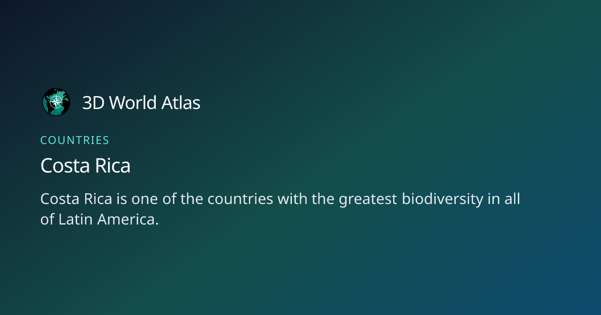 Fun fact about Costa Rica - 3D World Atlas | 3D World Atlas