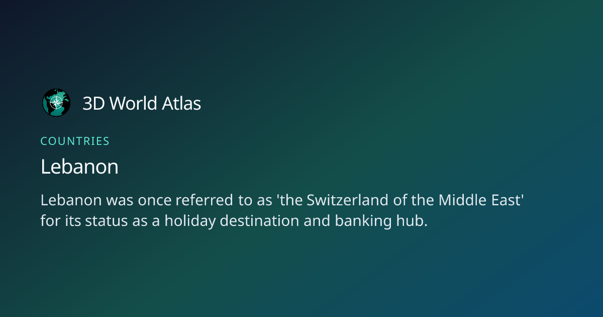 Fun fact about Lebanon - 3D World Atlas | 3D World Atlas