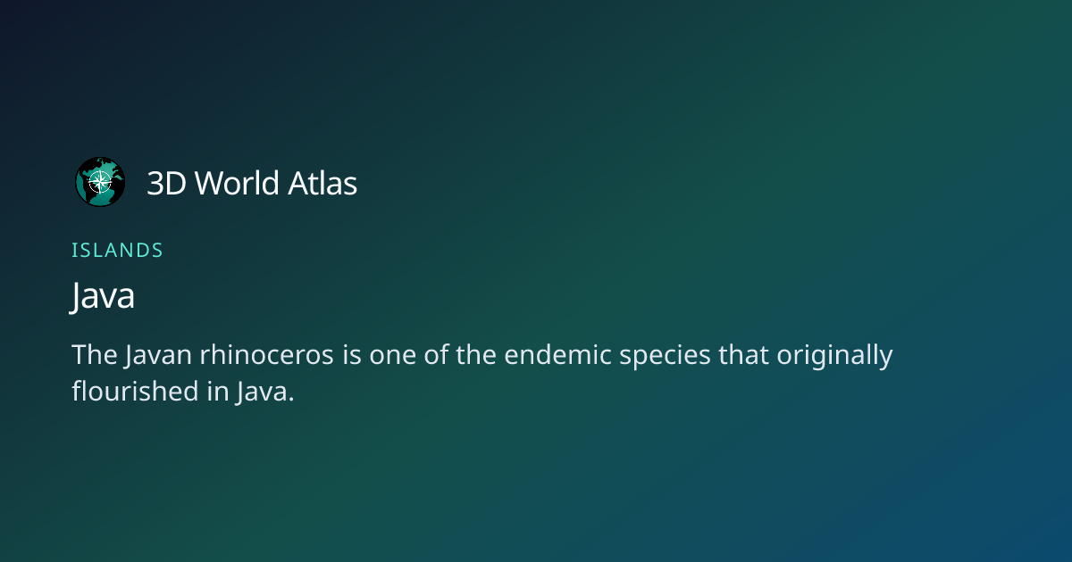 Fun fact about Java - 3D World Atlas | 3D World Atlas