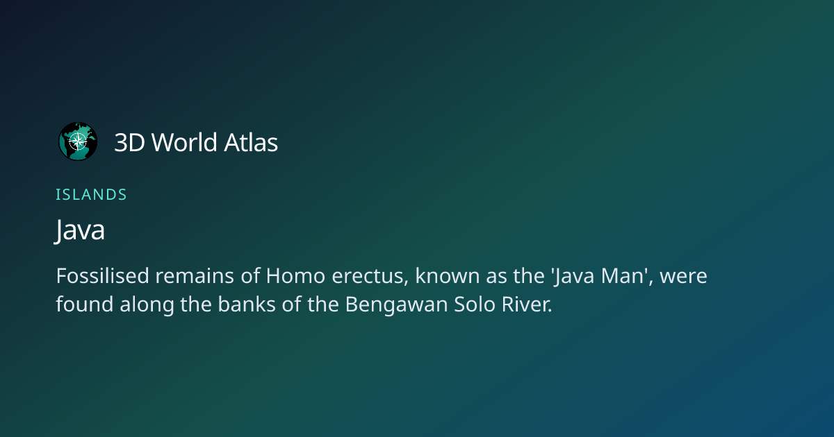 Fun fact about Java - 3D World Atlas | 3D World Atlas