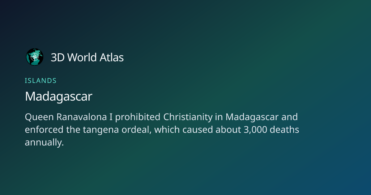 Fun fact about Madagascar - 3D World Atlas | 3D World Atlas