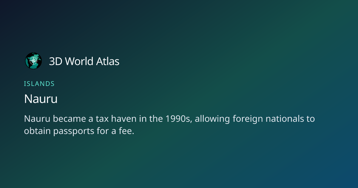 Fun fact about Nauru - 3D World Atlas | 3D World Atlas