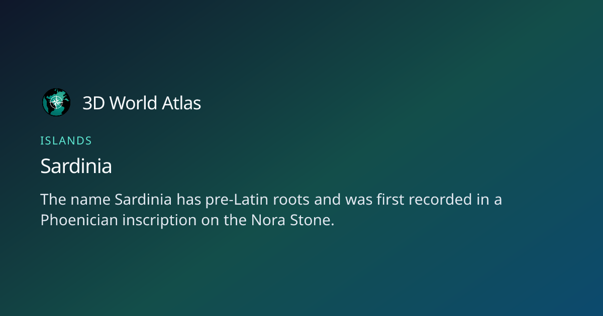 Fun fact about Sardinia - 3D World Atlas | 3D World Atlas
