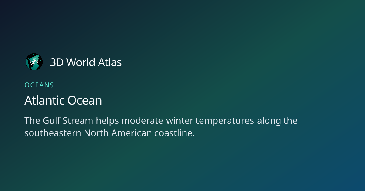 Fun fact about Atlantic Ocean - 3D World Atlas | 3D World Atlas